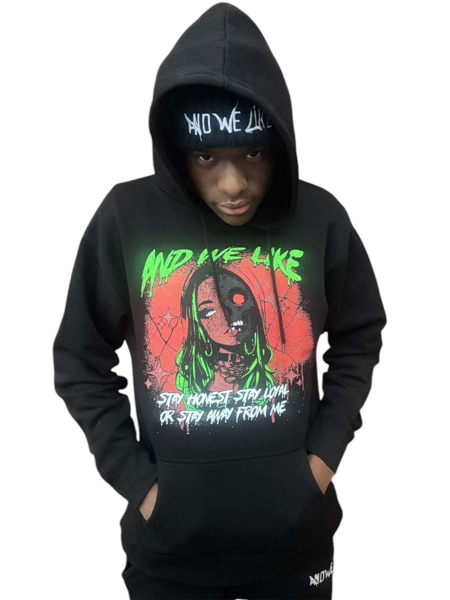 Slime Girl Graphic Hoodie (Black)