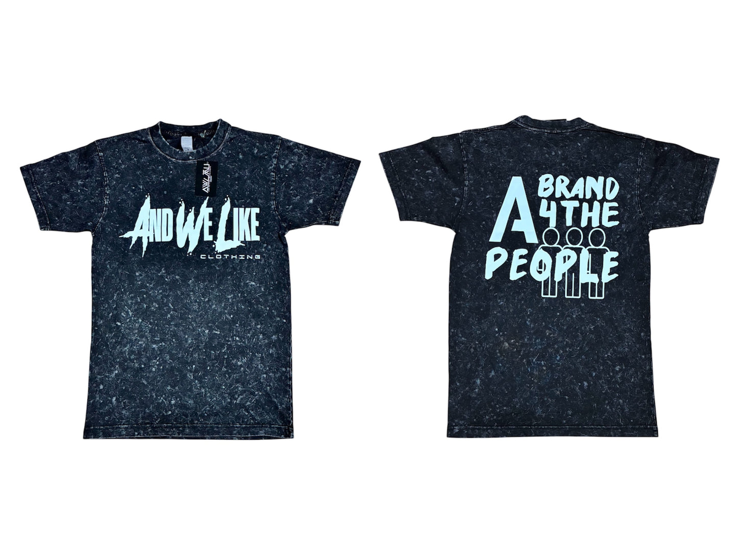 AWL x AB4TP BLACK ACID WASH T-SHIRT