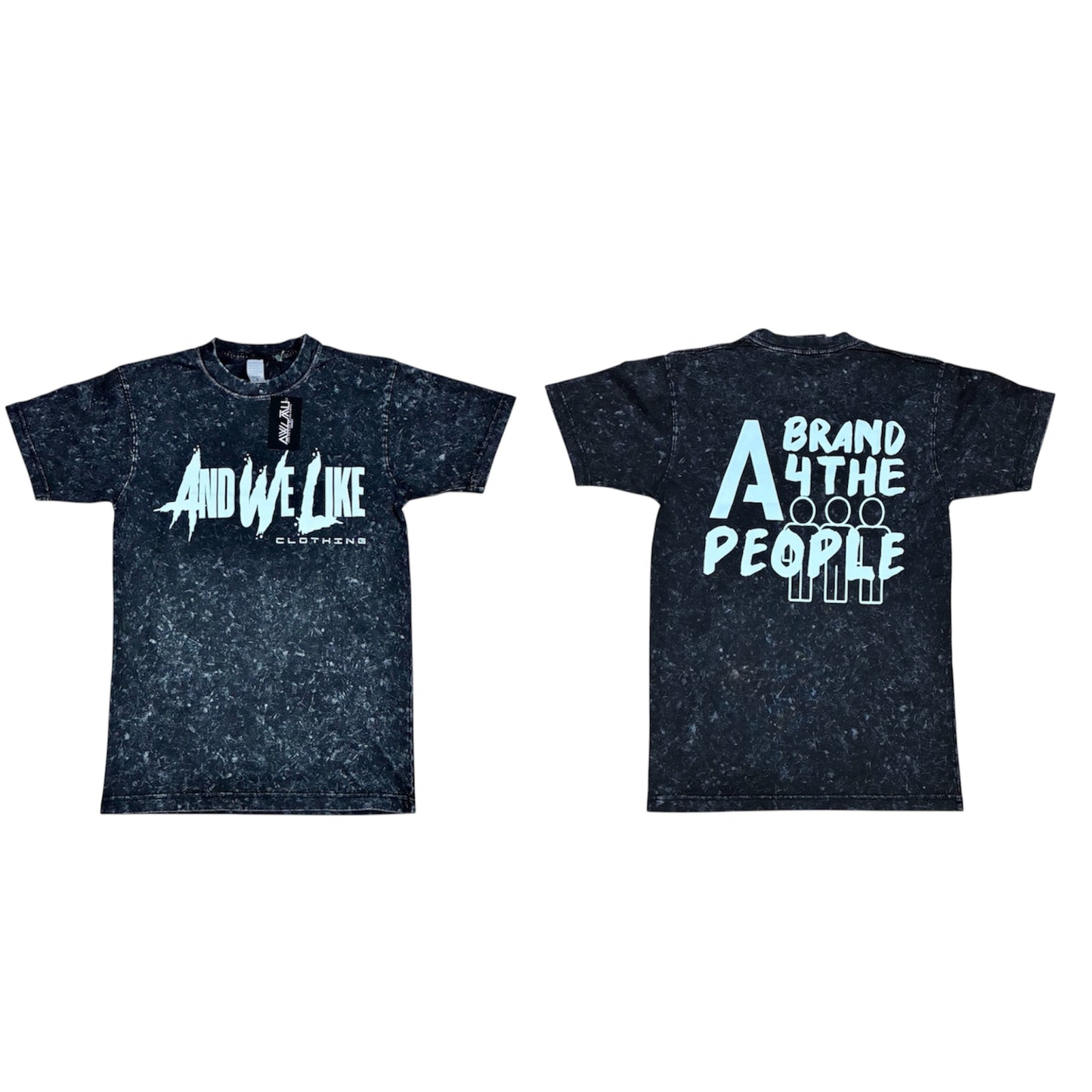 AWL x AB4TP BLACK ACID WASH T-SHIRT