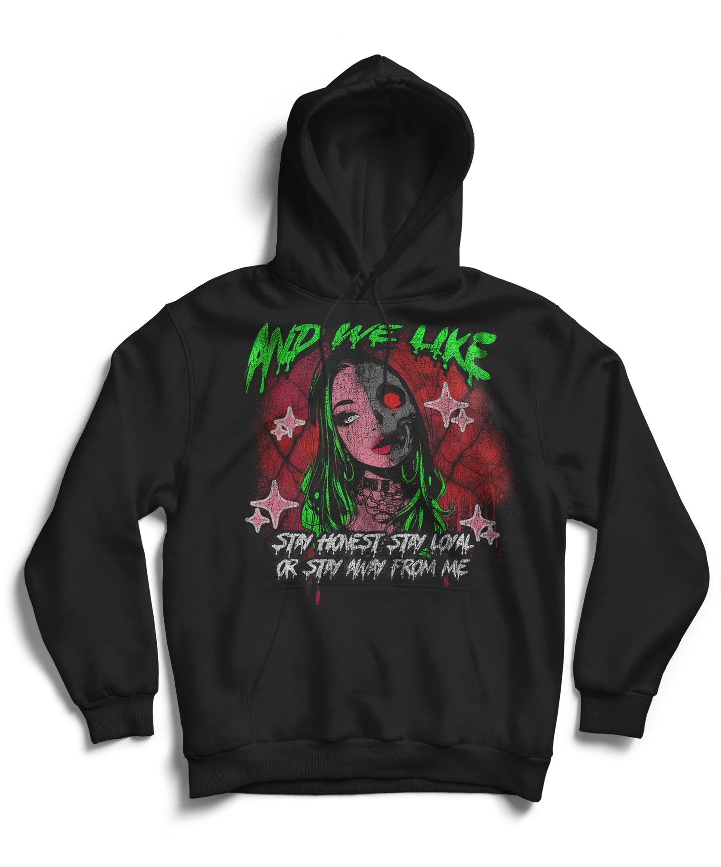 Slime Girl Graphic Hoodie (Black)