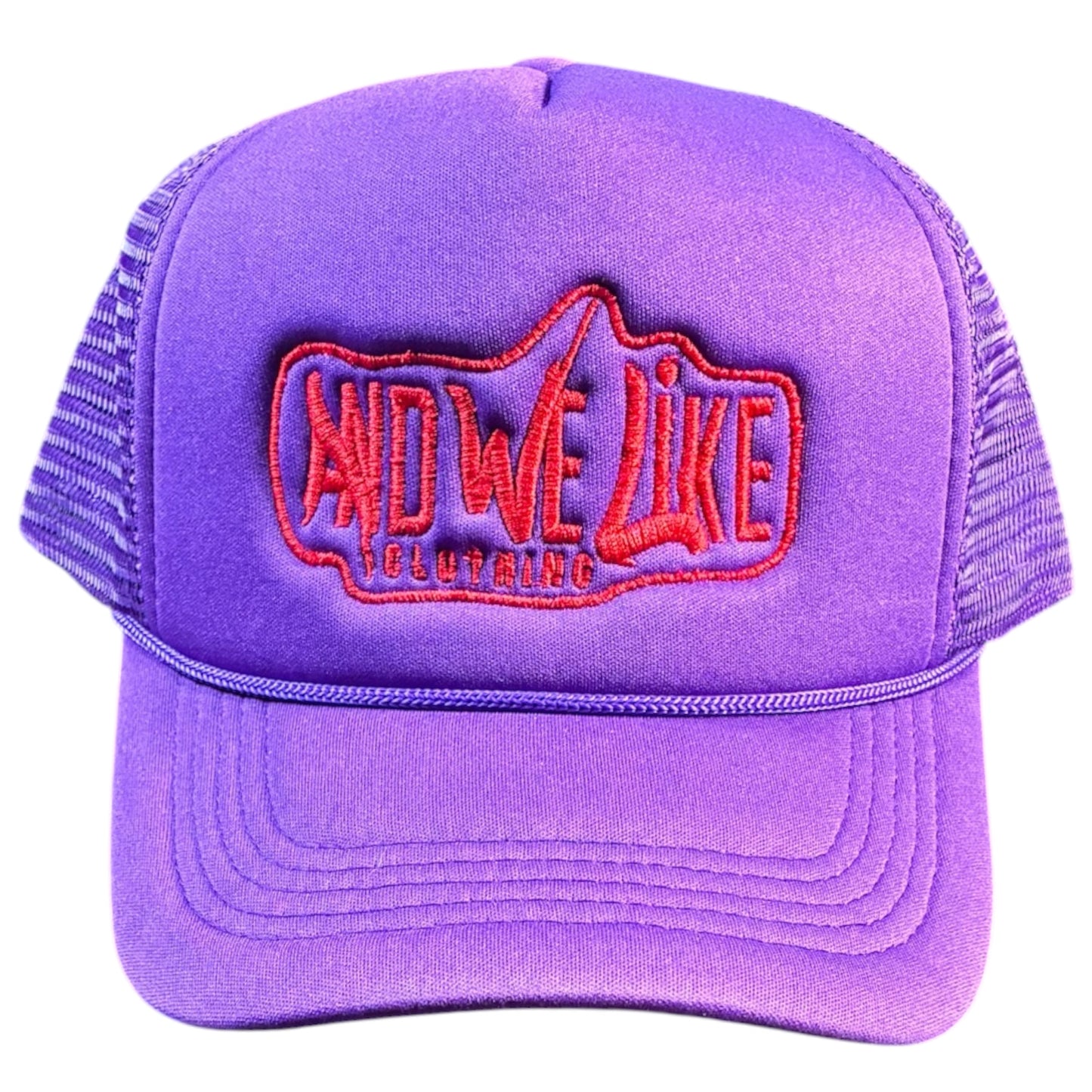 AWL x AB4TP SNAPBACK TRUCKER HAT PURPLE/RED