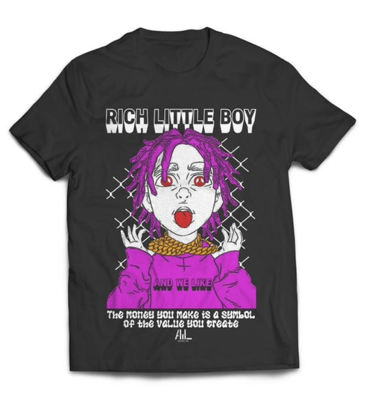 Rich Little Boy Heavy Weight Acid Wash T-Shirt
