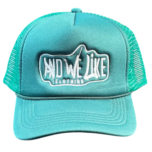 AWL x AB4TP SNAPBACK TRUCKER HAT FOREST GREEN/ WHITE