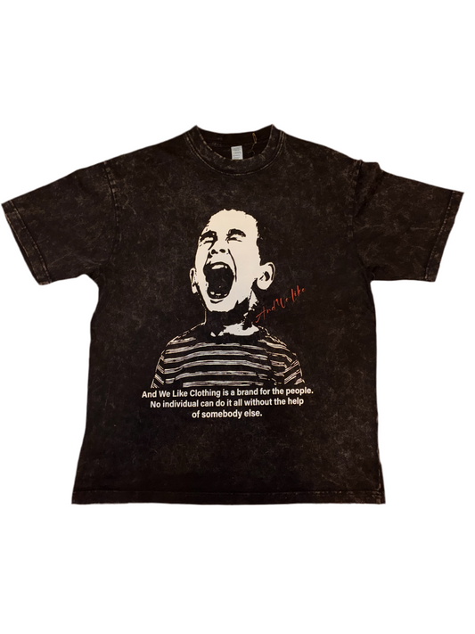 Yelling Boy x A Brand 4 The People Graphic Acid Wash Heavyweight T-Shirt