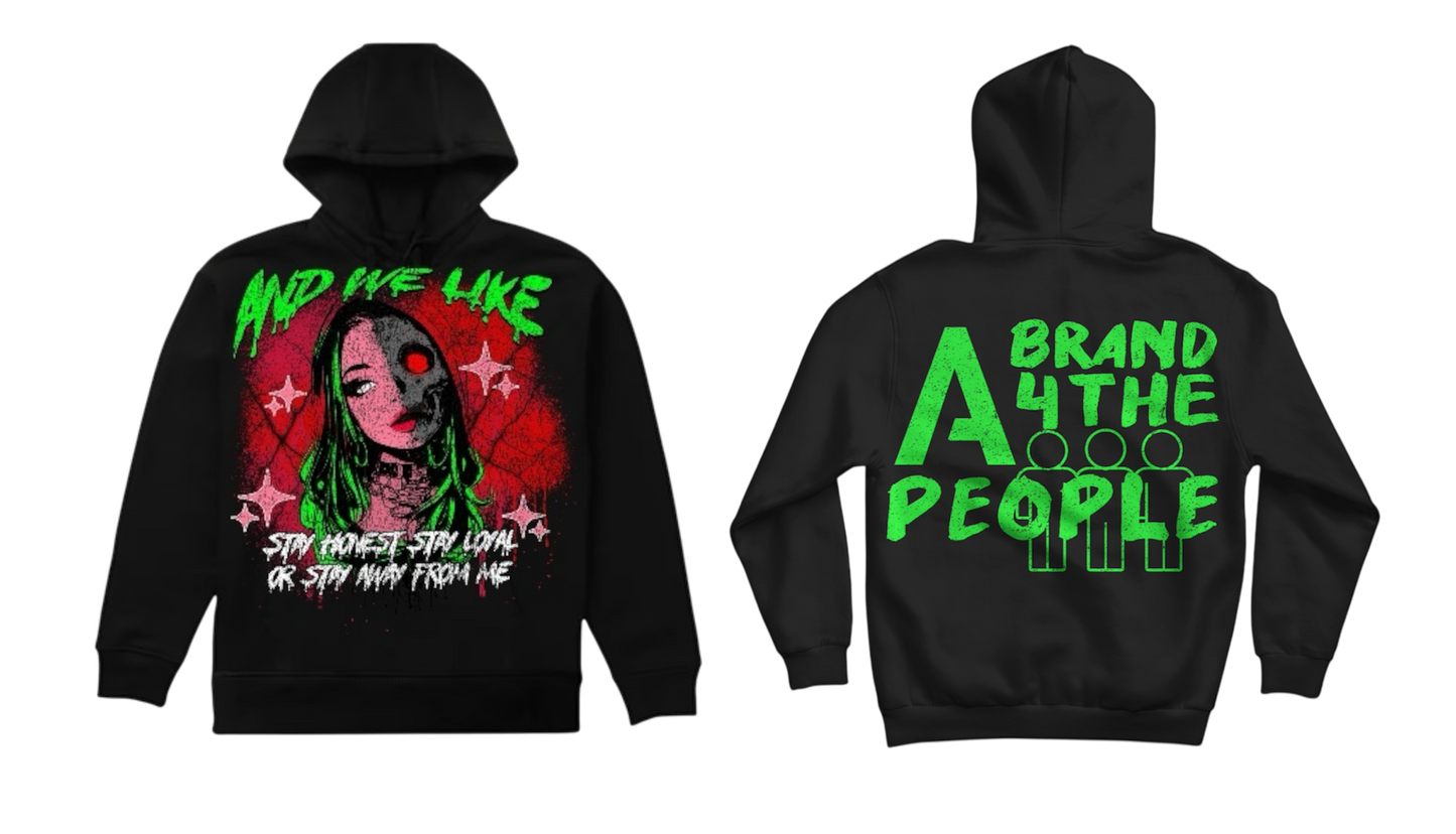 Slime Girl Graphic Hoodie (Black)
