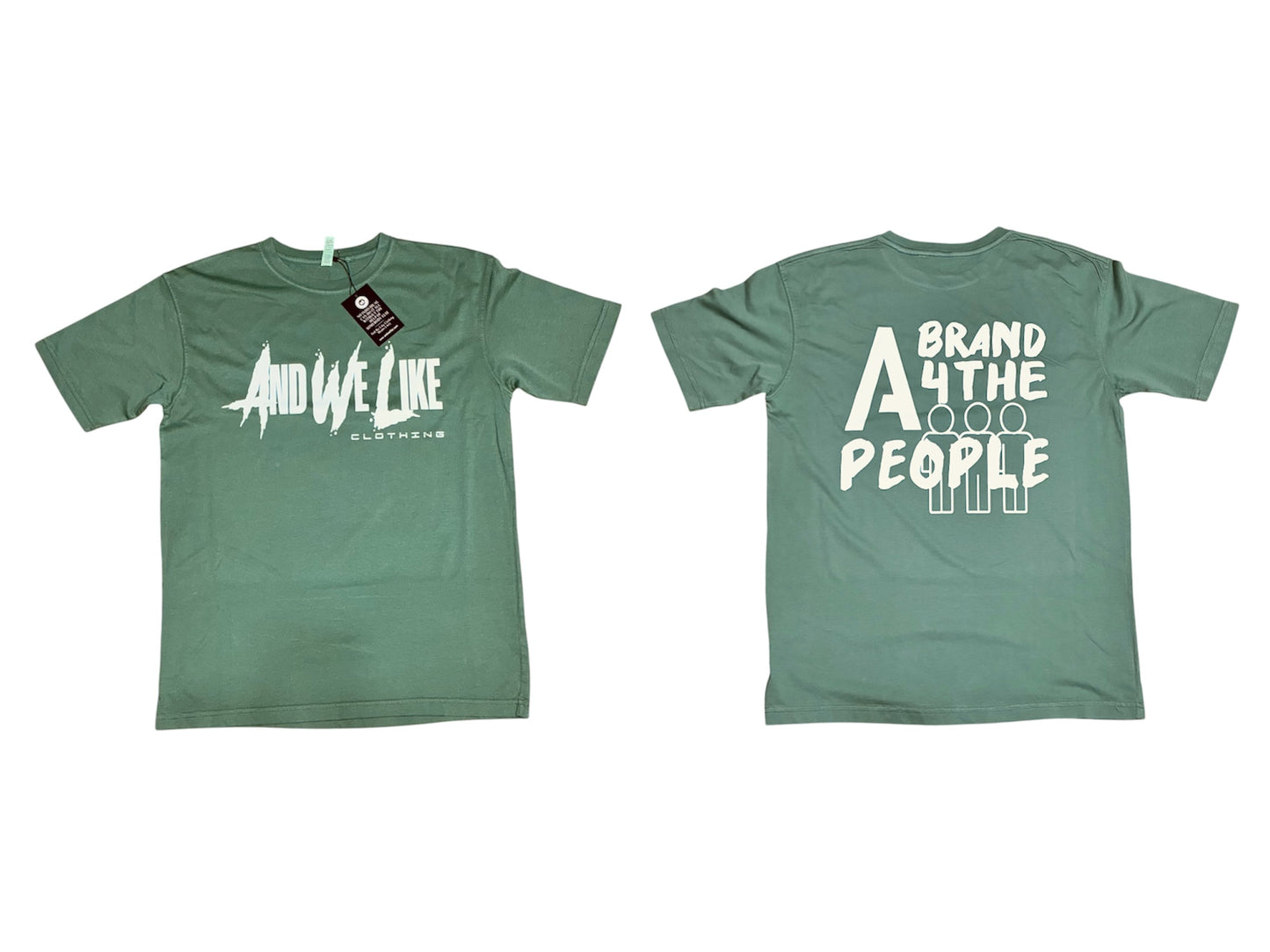 AWL x AB4TP T-SHIRT FOREST GREEN/ WHITE