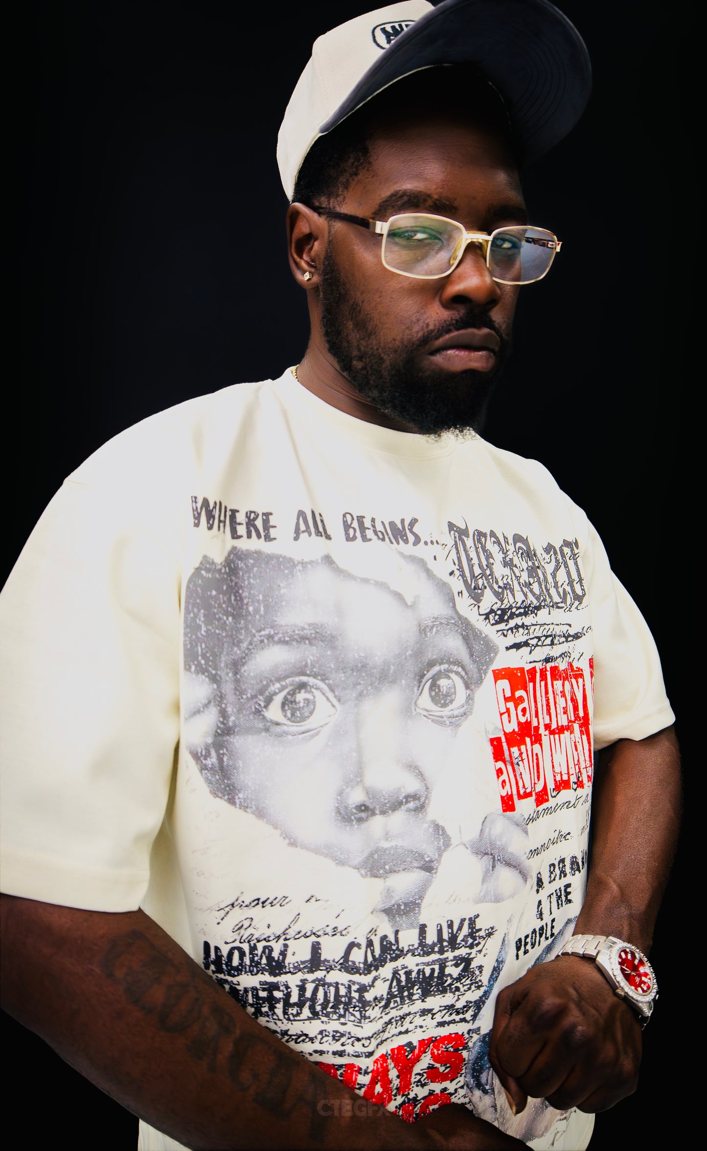 AWL X WHERE IT BEGINS OFF-WHITE HEAVYWEIGHT T-SHIRT