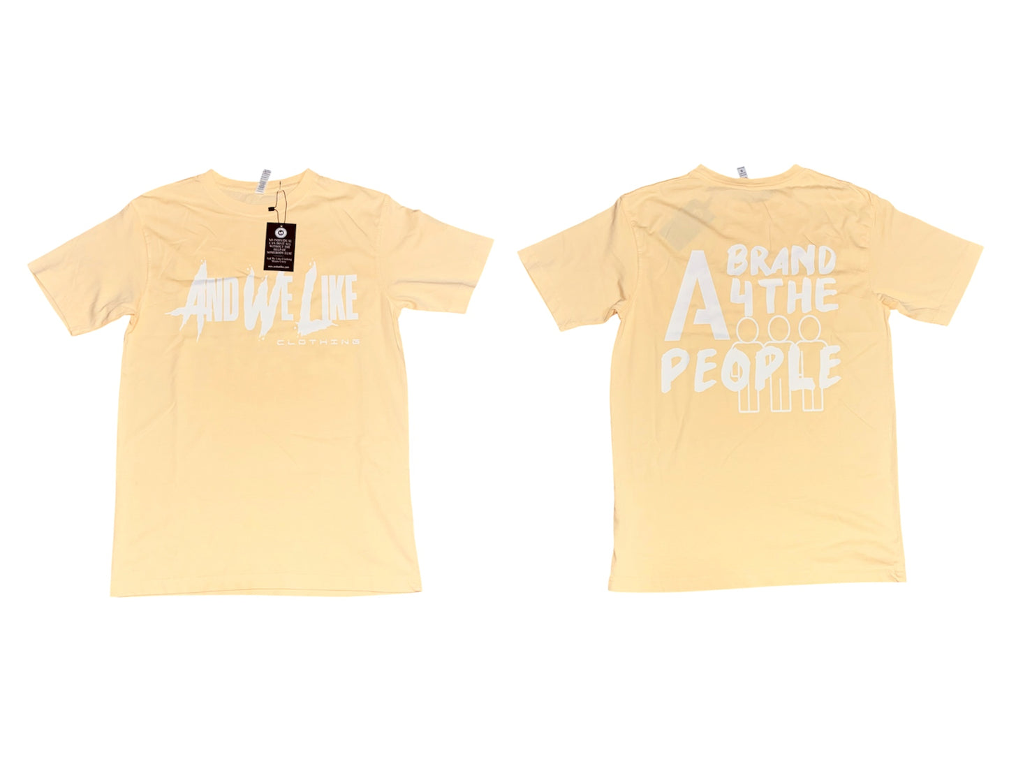AWL x AB4TP T-SHIRT YELLOW/ WHITE