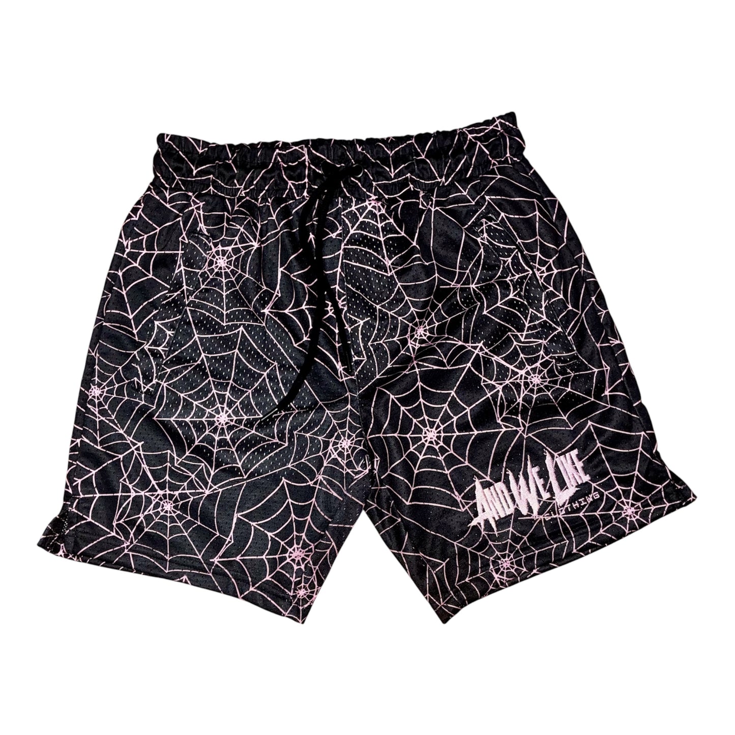 And We Like Spider Web Mesh Shorts