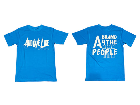 AWL x AB4TP T-SHIRT BABY BLUE/ WHITE