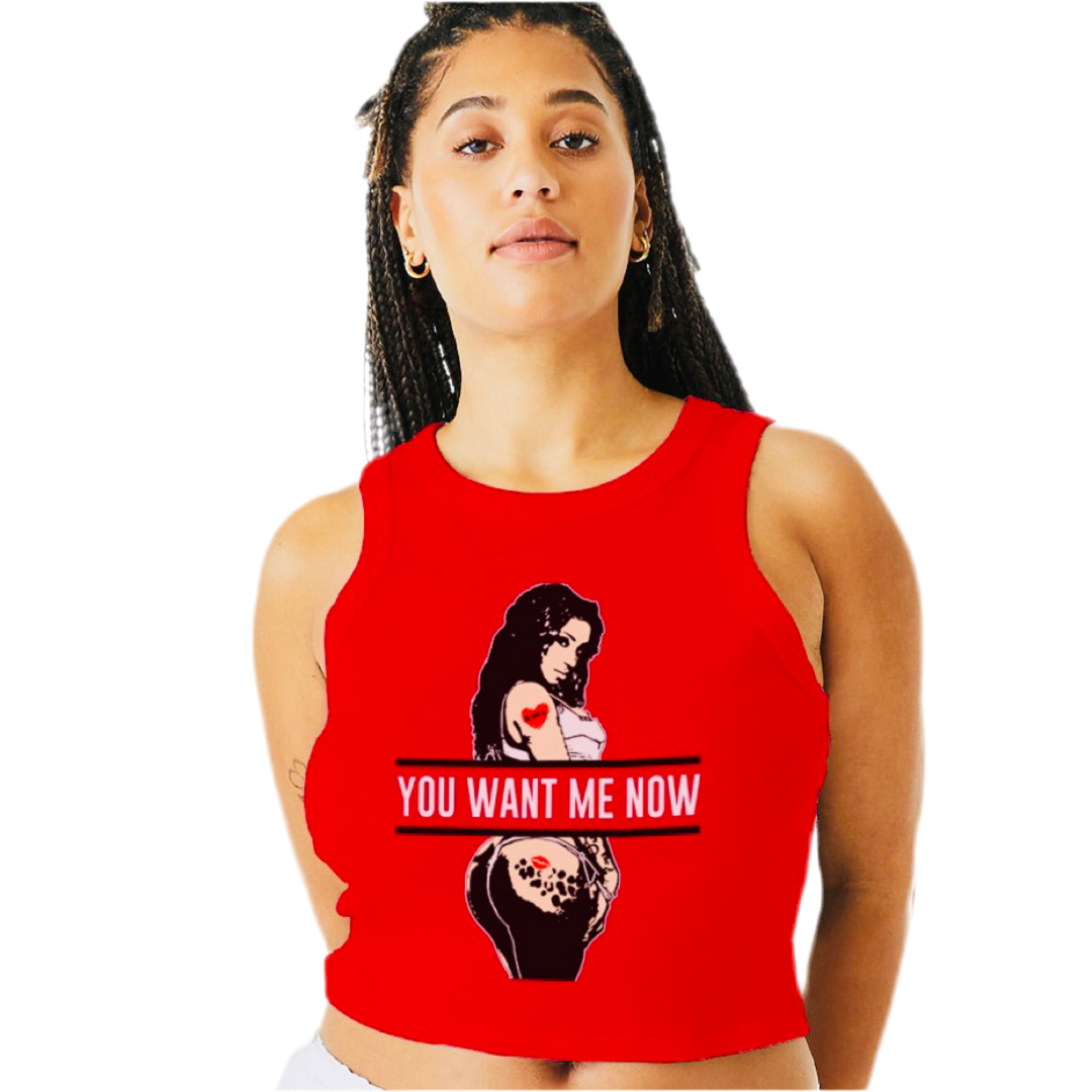 And We Like “YWMN” Graphic Crop-Tank