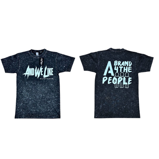 AWL x AB4TP BLACK ACID WASH T-SHIRT