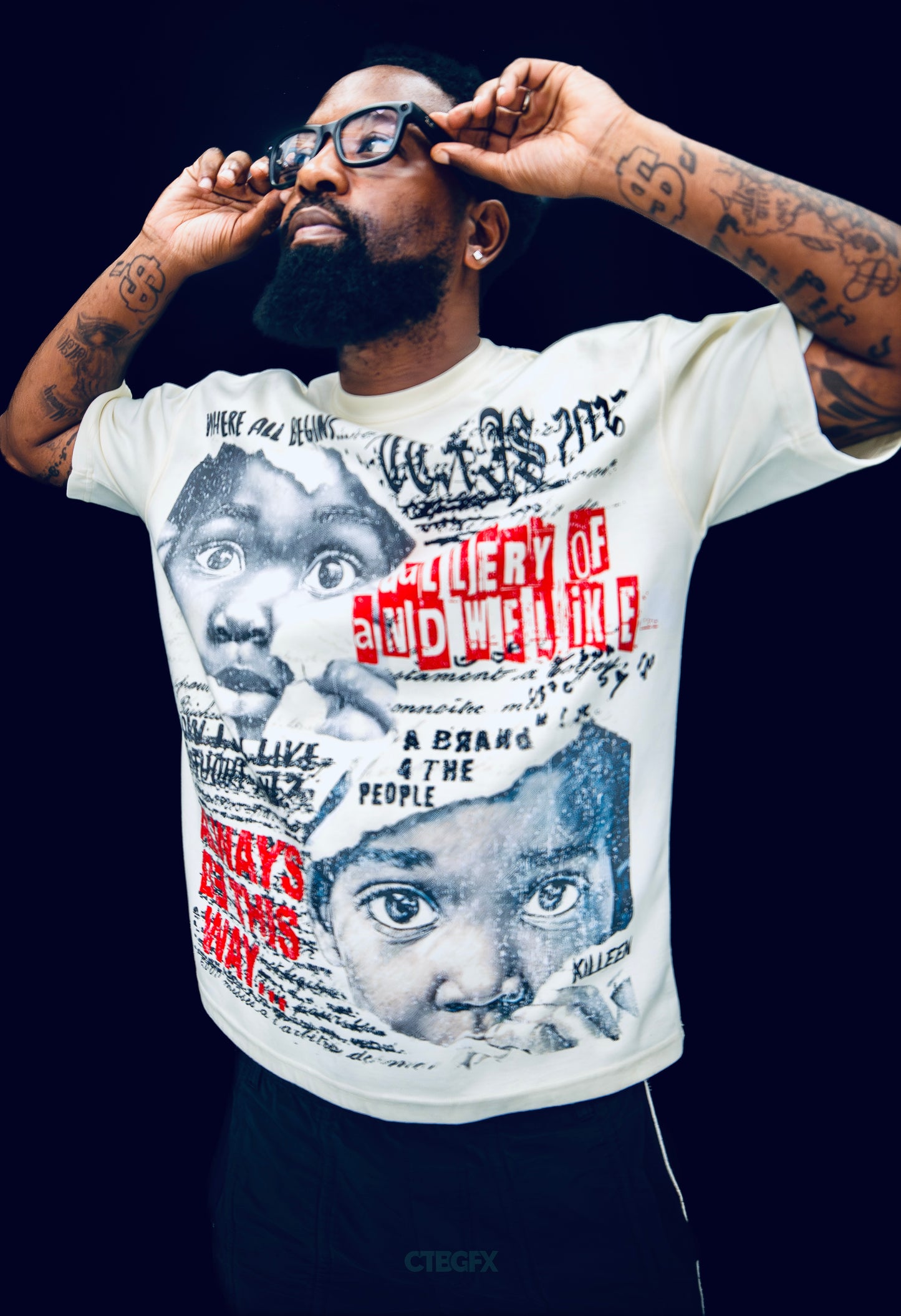 AWL X WHERE IT BEGINS OFF-WHITE HEAVYWEIGHT T-SHIRT