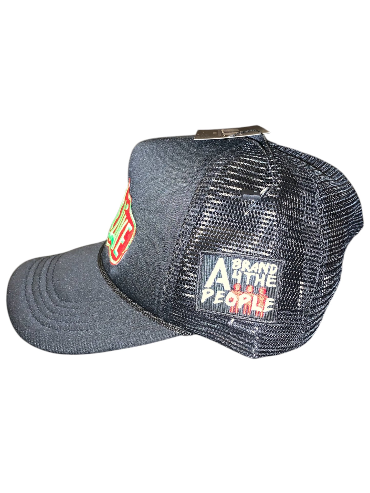 AWL Snapback Trucker x A Brand 4 The People (black / slime green)