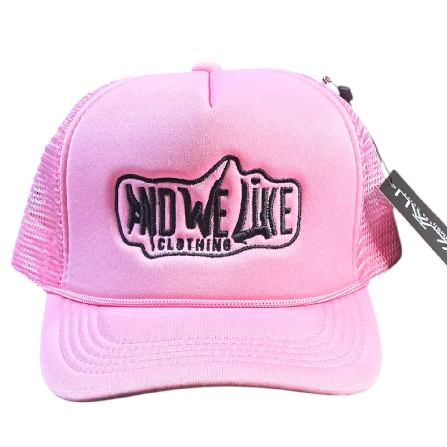 AWL x AB4TP SNAPBACK TRUCKER HAT PINK/ BLK
