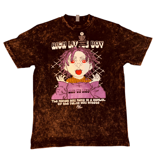 Rich Little Boy (Heavy Weight Acid Wash T-Shirt)