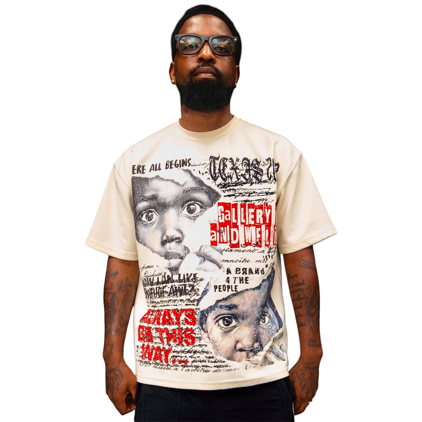 AWL X WHERE IT BEGINS OFF-WHITE HEAVYWEIGHT T-SHIRT